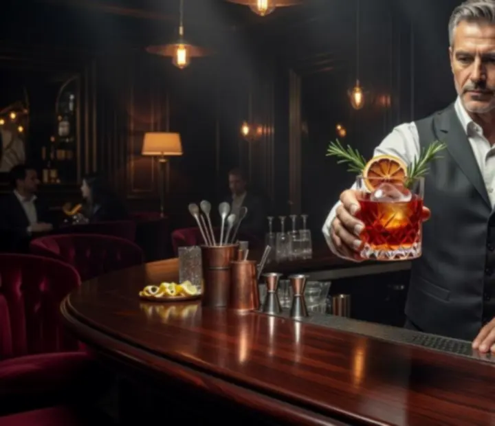 Kézműves signature koktélok és prémium borok elegáns lounge bárpulton